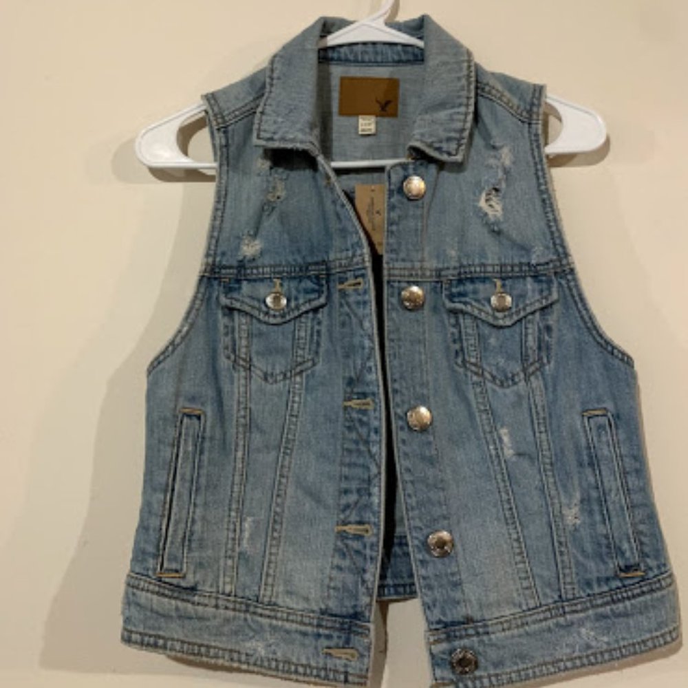 Distressed Denim/Jean Vest